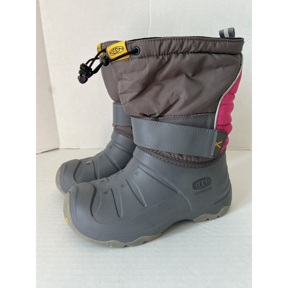 KEEN Lumi 2 Winter Boots Big Kids Youth Gray Pink Insulated - US 4 EU 36